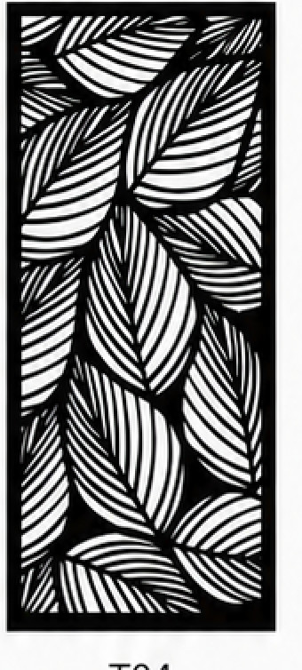 Diseño de panel decorativo metálico T04
