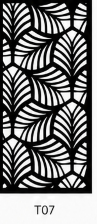 Diseño de panel decorativo metálico T07