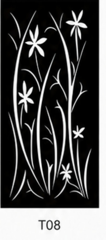 Diseño de panel decorativo metálico T08
